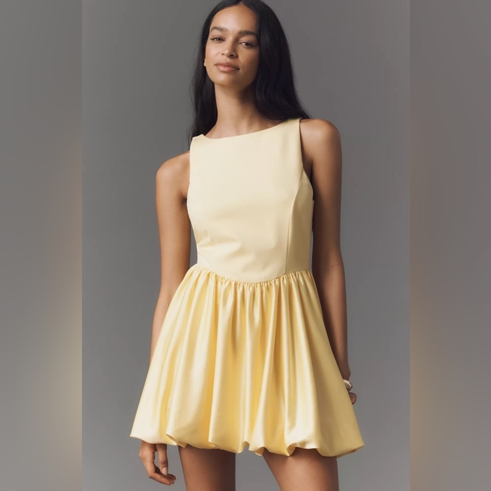 NWT! Anthropologie Maeve Boat-Neck Bubble Mini Dress - Multiple 🐾